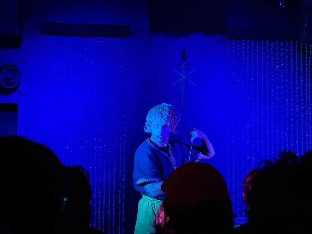 Grant O'Connell on stage, Philadelphia Fringe